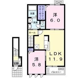 リベルテII・１号館の物件間取画像